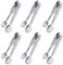 Sunenlyst Mini-Servierzange, 10,2 cm Rose Edelstahl-Zuckerwürfelzange, silberne kleine Eiszange für Tee- und Kaffee-Party, Vorspeisen, Desserts (6 Stück)