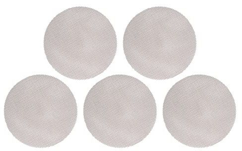 Yuecoom 5Stück hochtemperaturbeständige runde Grillmatte,Wiederverwendbare Antihaft-BBQ-Grillrost-Scheibe Pizz,Rund Grillmatte für den BBQ Backzubehör Antihaft Gitter Grillmatte Wiederverwendbar