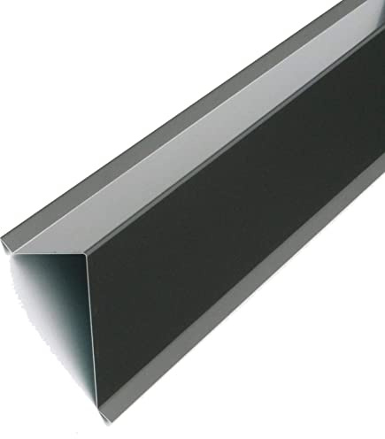 Ortgangblech Ortgangwinkel Alu grau anthrazit RAL 7016, Maße 15mm x 105mm x 215mm x 15mm Steildach-Blech Dachrandblech Dach Kantblech (120mm x 230mm Steildach)