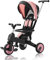 FableKids Dreirad 7in1 Kinderdreirad Kinder Lenkstange Fahrrad Baby Kinderwagen | Elternlenkung |Verdeck | ab 18 Monaten | 360° Sitz | Pink