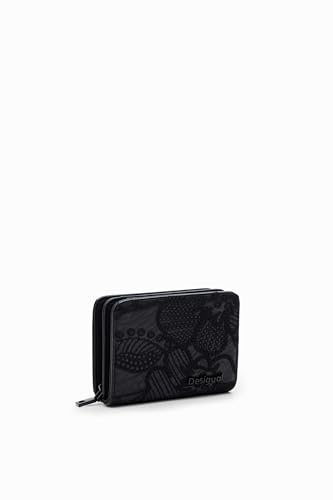 Desigual Women's Mone Alpha Maya Tri-Fold Wallet, Black