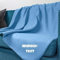 wometo Fleecedecke OekoTex - personalisert mit Name oder Wunschtext hochwertiger Flock-Druck - 130x160 ca. 400g wertiges Gewicht mit Anti-Pilling Kettelrand blau Mittelblau