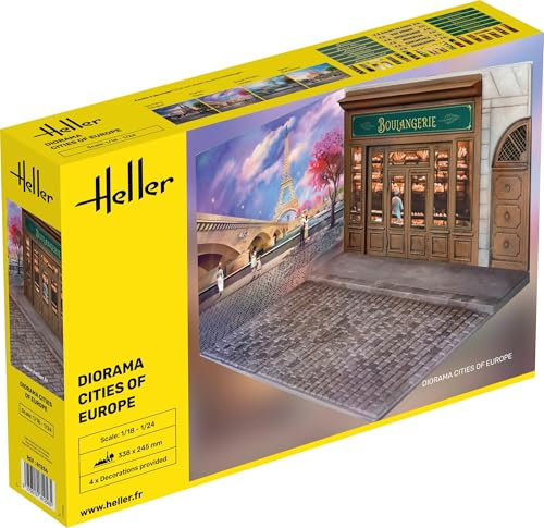 Heller - Diorama Villes d'Europe (1:24) - Accessoire de Décor pour Modélisme - Tout Âge, Unisexe