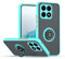 XINYEXIN Cover per Honor X8b, Traslucida Custodia Antiurto Antigraffio con Supporto Anello a 360°, PC + TPU Bumper Case - Blu Cielo