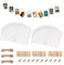 JINTANG 30 Pcs Fotorahmen aus Pappe,10 x 15 cm Kraftpapier Bilderrahmen,fotogirlande,DIY Hängende Wanddekoration mit 30 pcs Clips und 3 pcs Hanf Seile Set(Weiß)