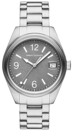 ARMANI EXCHANGE Herren Analog Quarz Uhr mit Edelstahl Armband AX1420