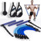 ALongSong Fitnessbänder Pilates Bar Set 6 Widerstandsbänder mit Stange 20-240lbs Fitnessgeräte für Zuhause Resistance Bands Home Gym Pilates-Stange Verstellbare&Abnehmbare,Griffe,Türanker