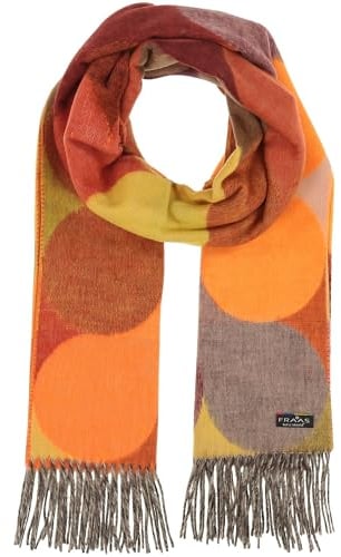 FRAAS Cashmink Schal 56 x 200 cm - Weicher als Kaschmir - Made in Germany - Stola mit gaphischem Muster für Damen - XXL Schal Apricot Shot