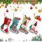 SilverChry Mini Weihnachtsstrumpf, Weihnachtsstrümpfe 4er Set,Christmas Stockings, Nikolausstrumpf Klein, Weihnachtsstrumpf Deko, Nikolausstiefel Zum Befüllen für Kamin，Weihnachtsbaum, Wand, Treppe