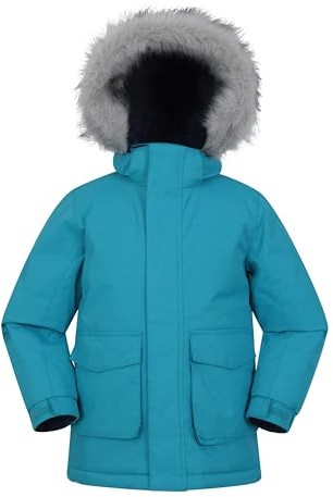 Mountain Warehouse Ranger Plain Kids Water Resistant Jacket Petrol 9-10y