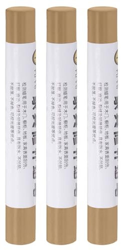 sourcing map Furniture Repair Crayons, 3Pcs - Wood Wax Filler Stick, Furniture Markers Touch Up - for Scratches Holes Tables Desks Wooden Floors Cover Ups, Natural Cherry Brown