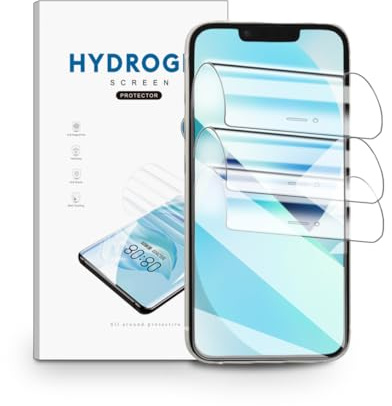 nvskvd Hydrogel Folie für iPhone 13 Mini, 3 Stück TPU Displayschutzfolie HD Klar, Flexibel Folie Fingerabdruck-ID Unterstützt, Schutzfolie Selbstheilend