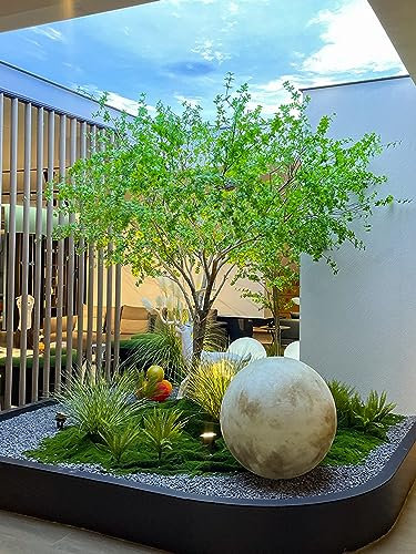 erkebspm Faux Olivier en Pot Soie Artificielle Cheval Bois Ivre en Pots Faux Olivier Arbre Artificiel d'intérieur pour Bureau à Domicile Moderne Salon Sol décor intérieur H 3M/9.8FT