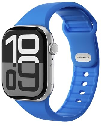 VONMÄHLEN Classic Band 2 – Verstellbares, atmungsaktives Armband aus recyceltem Silikon, wasserabweisend, rutschfest, kompatibel mit Apple Watch
