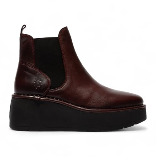 Fly Womens HELY268 Chelsea Leather Ankle Pull-On Platform Comfort Boots
