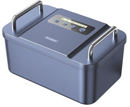 VAYDEER Sicherheitsbox mit Timer – Aufbewahrungsbox mit Griffen, LCD-Display, anpassbarer Sperrzeit, USB-C-Notstromversorgung – tragbarer Safe für Handy, Medikamente, Wertsachen