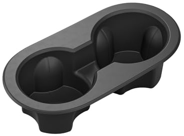 LUCKEASY Rear Cup Holder Insert for Tesla Model Y Juniper 2026 2025 5seat 2nd Row Cup Sleeve Drink Organizer Cover Accessories TPE Black