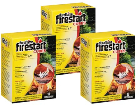 Duraflame Firestart Cubes Firelighters, 18 Pack (3 Pack)