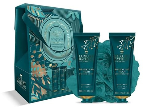 The Luxury Bathing Company, Sparkling Pear & Nectarine Blossom – Körperpflegeset, 3-tlg.