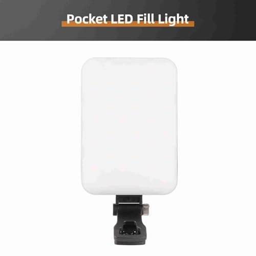 Aumotop Compact Clamp/Holder-on Mini LED Fill Light with 10-Level Brightness Adjustment for Computer Video Conference - CRI 95+, 2200mAh Battery, USB Rechargeable - Ideal for Webcam Use