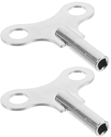 BIUDECO 2 Stück Uhrenschlüssel aus Stahl mit Ergonomischem Griff Ersatz Schlüssel für Standuhren Wanduhren und Spieldosen Kompakt Langlebig für Mechanische Uhren