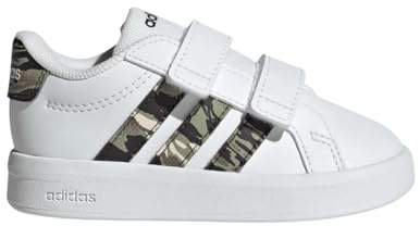 adidas Grand Court 3.0 CF Infant, Lauflernschuhe für Kinder, Weiß Camouflage, 24 EU