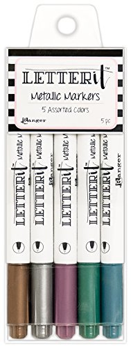 Ranger Metallic Markers, Synthetic Material, Multi-Colour, 13.97 x 6.35 x 1.143 cm