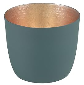 Gift Company [MM [W] Madras, Windlicht, M, Dark Olive/Gold