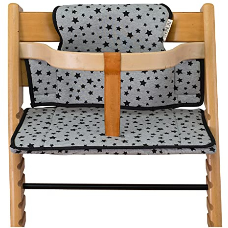 JYOKO Kids Hochstuhl Kissen kompatibel mit stokke Tripp Trapp (Black Star)