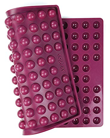 Collory® Backmatte Hundekekse für GROSSE HALBKUGEL (2cm Ø) Leckerlis, Silikon Backform, Backunterlage für Backblech, Diätmatte, Hitzebeständig, Lebensmittelecht & Bpa-frei