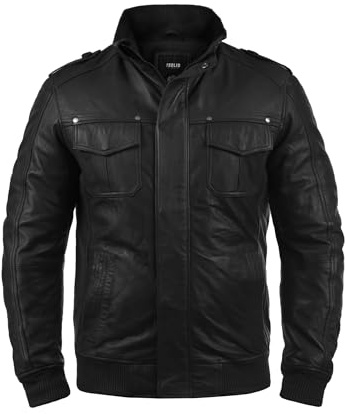 !Solid SDCamash Herren Lederjacke Bikerjacke Echtleder, XL, Black (S9000)