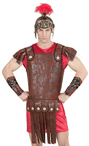 Amakando Originelle Spartacus-Rüstung Antike/Braun/Verkleidung Grieche in Lederoptik/Wie geschaffen zu Fastnacht & Mottoparty
