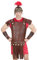 Amakando Originelle Spartacus-Rüstung Antike/Braun/Verkleidung Grieche in Lederoptik/Wie geschaffen zu Fastnacht & Mottoparty