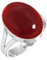 Jeweloporium Rot Granat Quarz 925 Silber Ringe für Frauen Edelstein Cocktail Silber Ringe Größe 50(15.9) Hochzeit Geschenk viktorianisch Schmuck