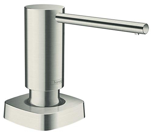 Hansgrohe 40468800 Lavabos y fregaderos, Acabado de Acero Inoxidable, dosificador de jabón rectangular