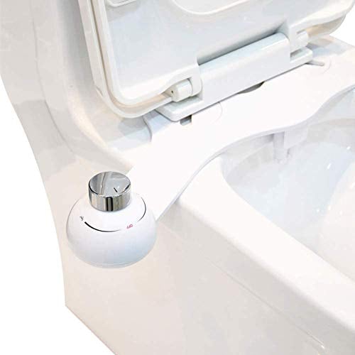 Haolide Retractable DenSan Practical Self Cleaning Double Nozzle Cold or Hot Water Sprayer Mechanical Bidet Toilet Seat Attachment