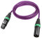 sourcing map XLR Stecker auf XLR Buchse Kabel für Mikrofon Videokamera Soundkartenmixer Grün Schwarz XLR Buchse Lila 2M 6.56ft