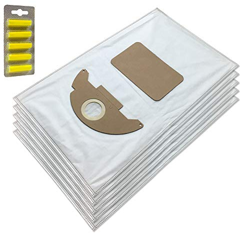 MohMus Set 5 Duftstäbchen + 5 Staubsaugerbeutel Für KÄRCHER 2501, TE, 2501TE, 2601 Plus +, 3001 Plus +, Hot, 6.904-143, SE 2001, SE 3001