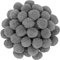i-mondi® 50 pompons zum basteln hellgrau in 20mm klein bastel zubehör pom pom bunt kugeln ponpons deko pompom plüsch