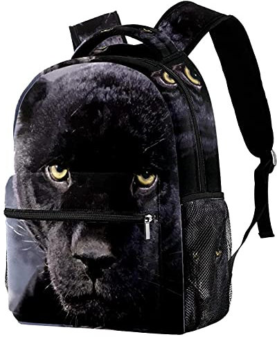 Casual Daypacks Laptop Backpacks Black Panther Bags with Pockets for Girls Boys Women