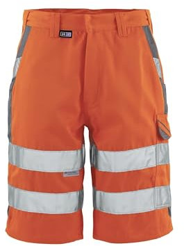 pka Sommer Warnschutz Arbeitshose für Herren in Warnorange Zertifiziert nach EN ISO 20471 Größe 54