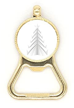 White mas Tree Origa Beer Bottle Cap Opener Stainless Steel Key Chain