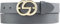 BELTINGER Damen-Gürtel EMIL aus Vollrindleder 3 cm | Schmaler Ledergürtel für Damen 30mm | Gold glänzend | Dunkelgrau 100cm