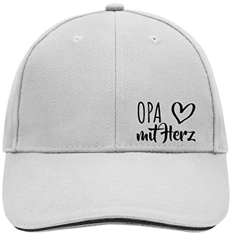 Huuraa Baseball Cap Opa mit Herz Geschenk Dark Grey/White Opa Geschenkidee