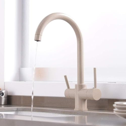 Rubinetto Cucina 3 Vie per Sistemi Osmosi a Avena, Doppia Uscita a Osmosi Rubinetti per Lavelli da Cucina Inversa Rotazione 360, Miscelatore Lavello per Acqua Potabile