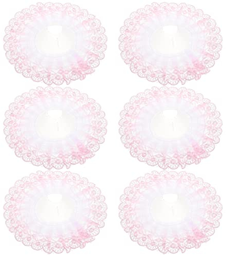 GANAZONO 6st Blumenstrauß Torus Bündchen Aus Spitze Hochzeit Blumengriff Blumenstraußhalter Künstliche Blumen Blumenstrauß Spitze Braut Spitzenkragen Polyester Blumenarrangements