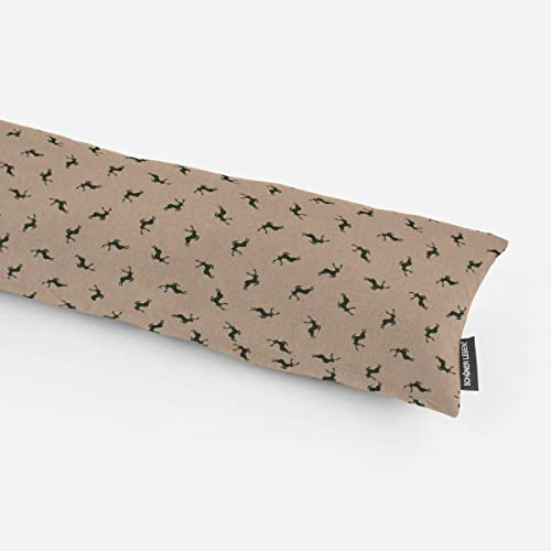 SCHÖNER LEBEN. Zugluftstopper Simple Deer Hirsch klein Natur grün, Auswahl:110cm Länge