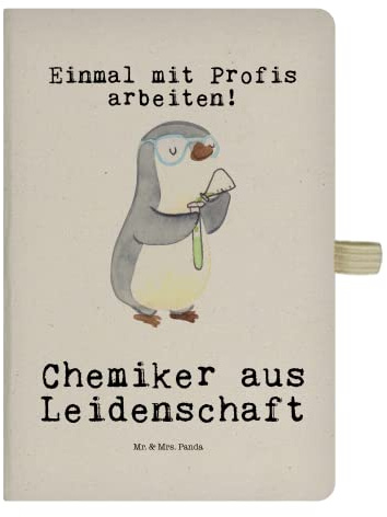 Mr. & Mrs. Panda DIN A4 Baumwoll Notizbuch Chemiker Leidenschaft - Geschenk, Schreibbuch, Notizen, Naturwissenschaftler, Labor, Notizblock, Schenken,