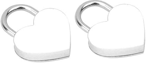 Heart Lock, 2 Sets Heart Lock MéTal Coloré Exquis Cadenas MéNage Artisanat Fournitures avec CléS Petit MéTal en Forme de Coeur Cadenas Mini Serrure avec Clé (Blanc)