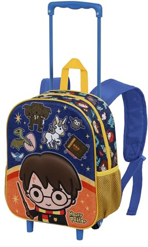 Harry Potter Crest-Kleiner 3D Rucksack mit Rädern, Orange, 26 x 34 cm, Kapazität 12,5 L